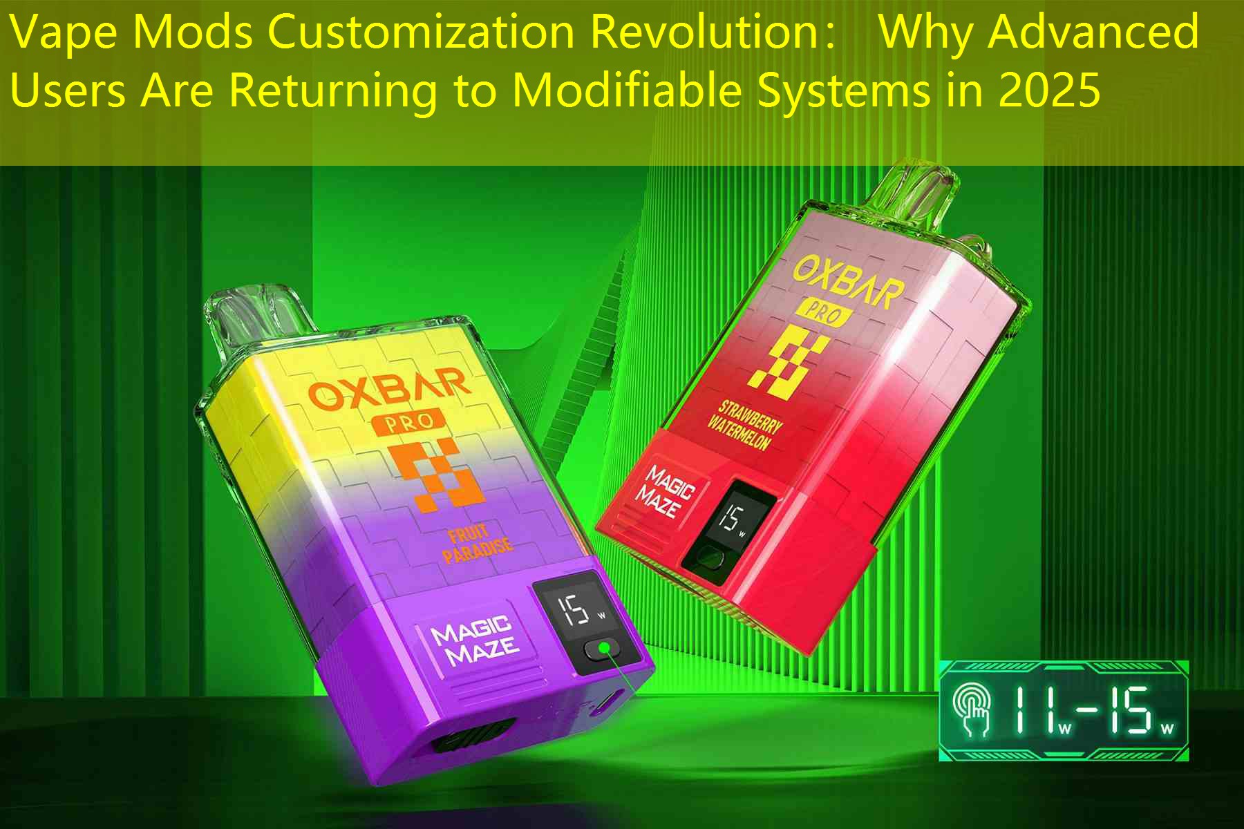 Vape Mods Customization Revolution： Why Advanced Users Are Returning to Modifiable Systems in 2025